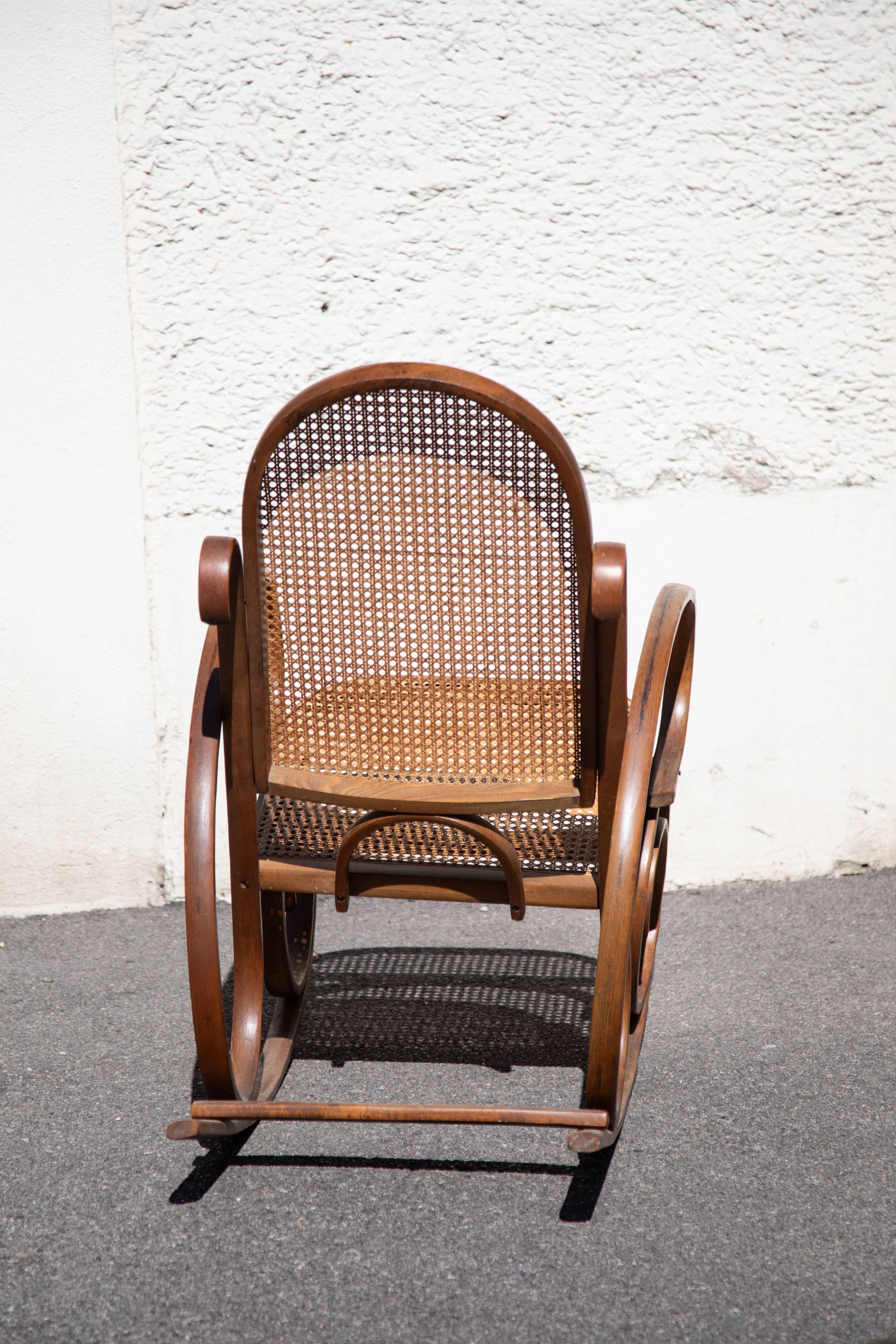 Rocking Chair Cannage Turned wood