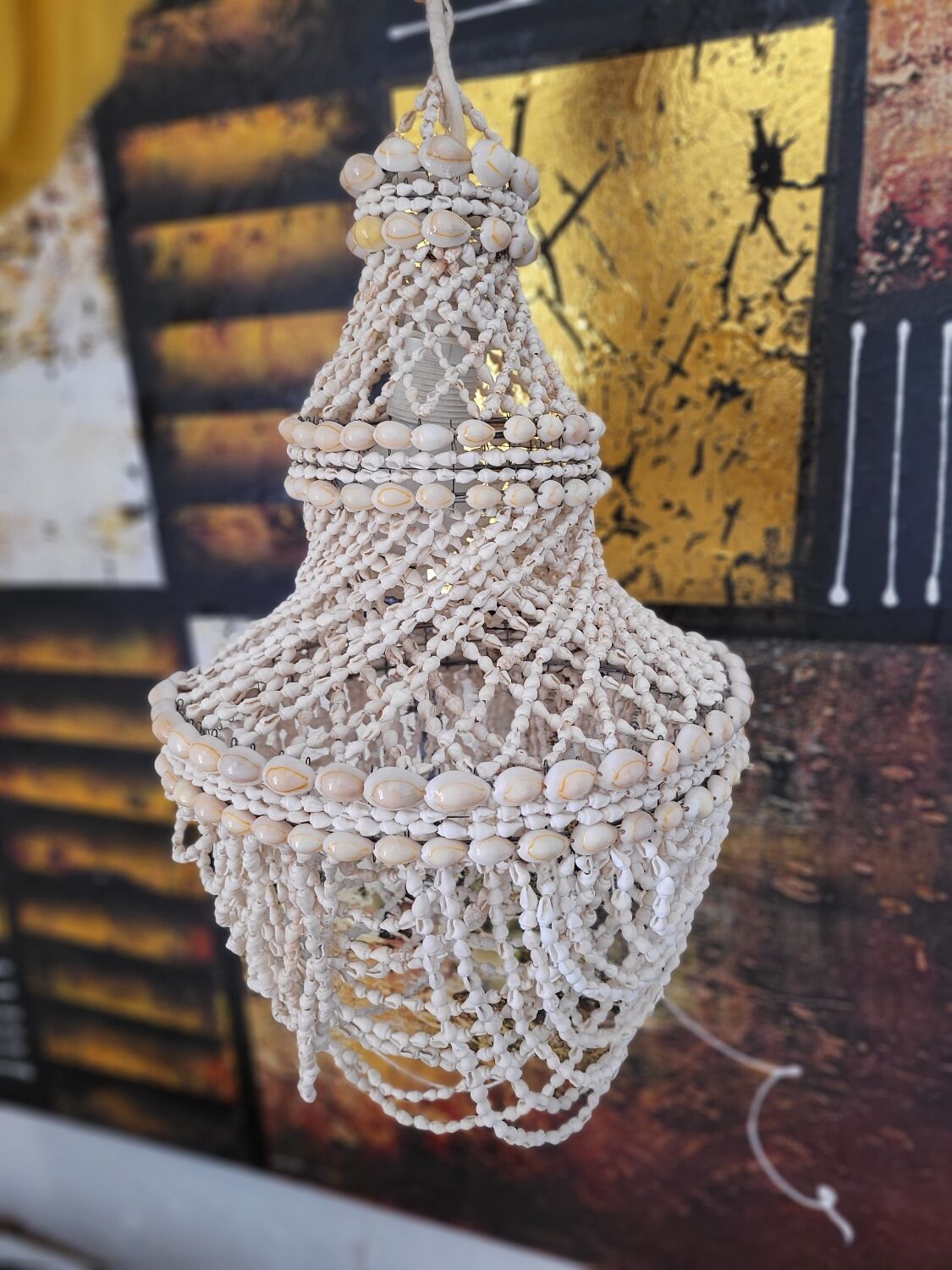Shell chandelier