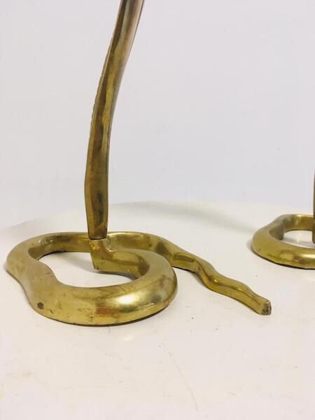 Pair of Snake candle holders