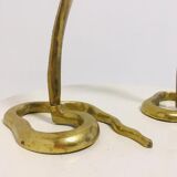 Pair of Snake candle holders