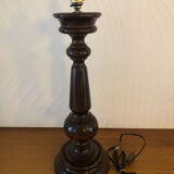 Vintage turned wooden lamp foot