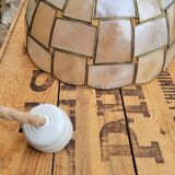 Suspension in mother-of-pearl and brass