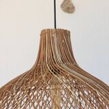 Rattan Pendant Light,46cm Natural Wicker Light,Ceiling Light,Boho Pendant Light