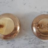 Duo of solid brass ashtrays 50s
