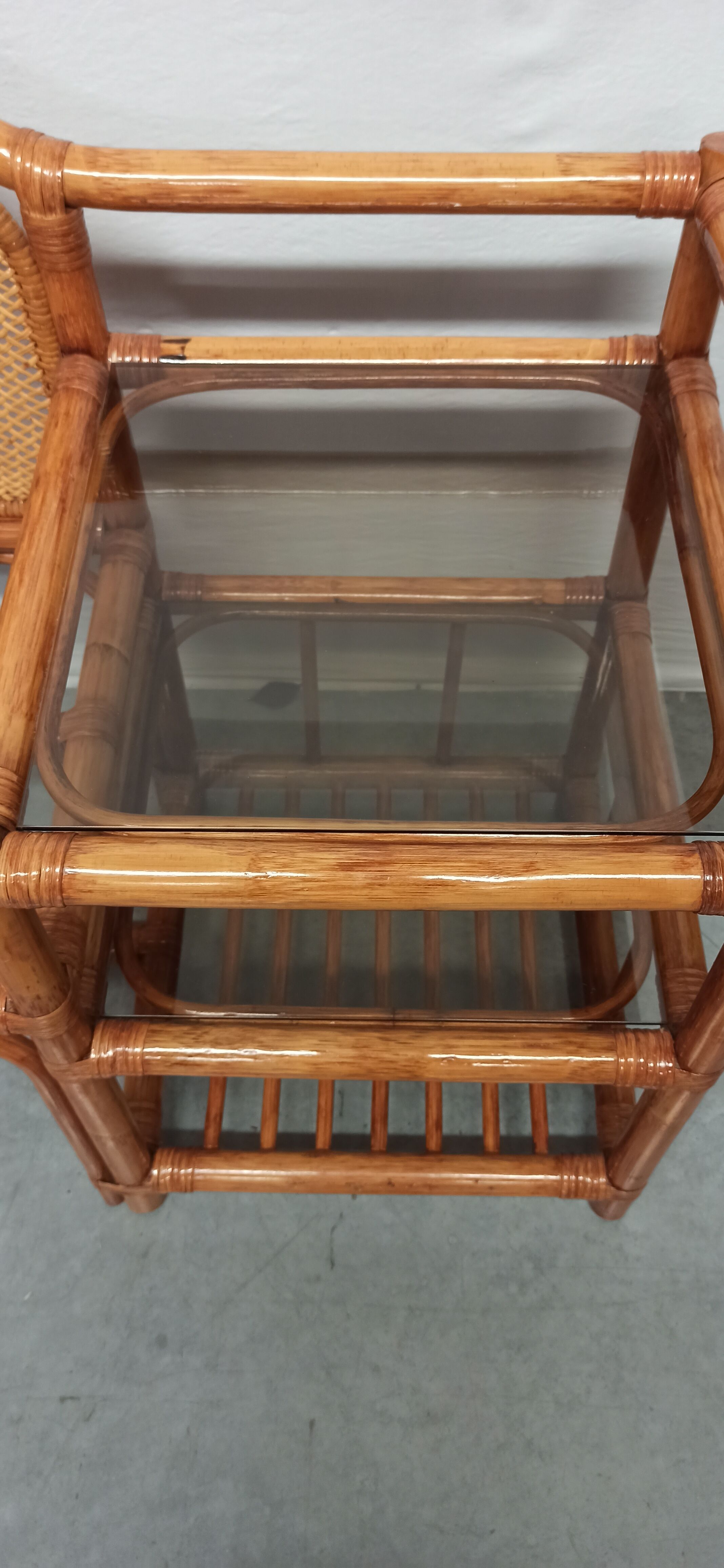 Furniture phone bamboo rattan and wicker