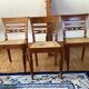Lot de 3 chaises vintage en bois exotique et cannage – fabrication indonési