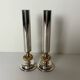 Pair of metal candlesticks