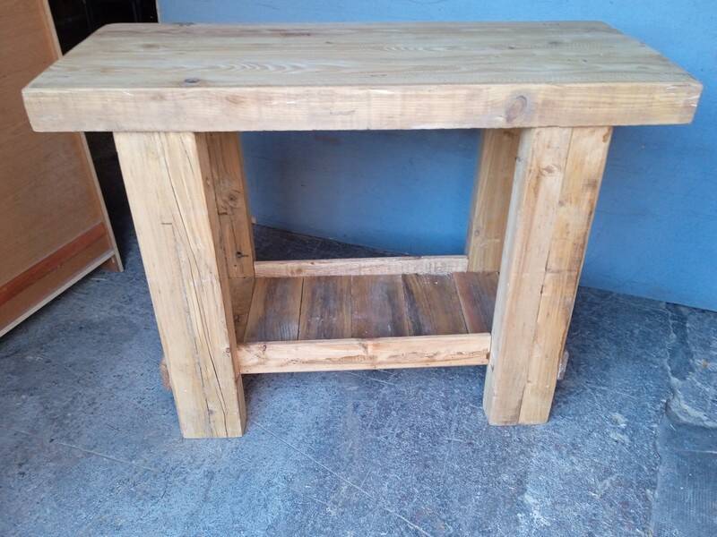 Workbench 120cm old solid wood