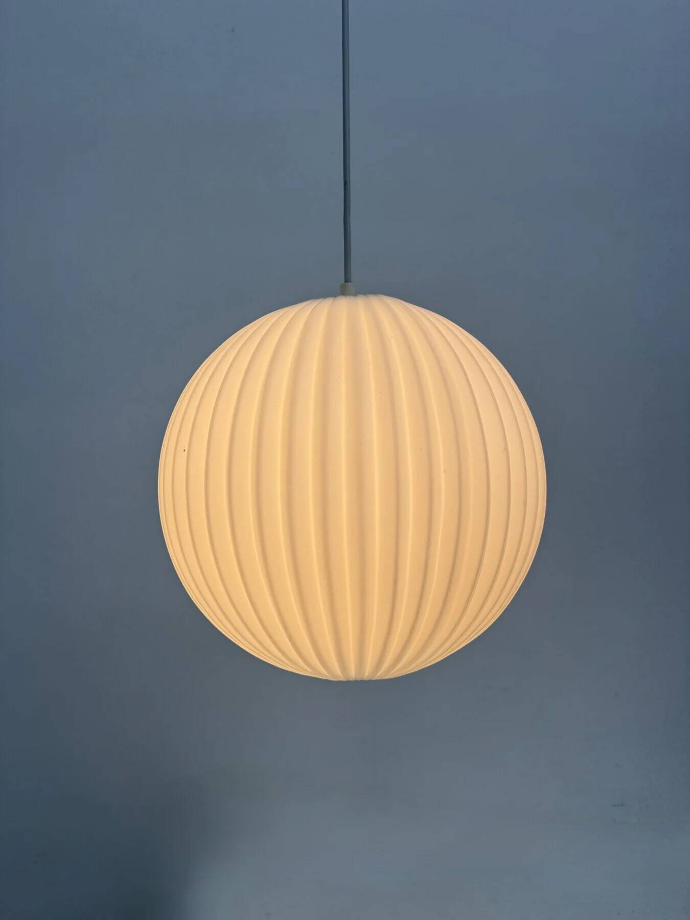 Rare Louis Kalff for Philips opaline glass pendant light, 1960s