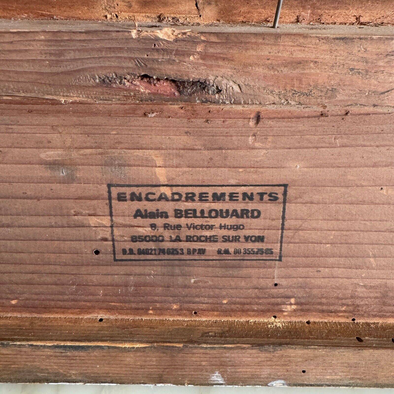 Oil on canvas by F. Lemoine the port of Nantes late 19th century stucco frame