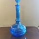 Vintage blue fluted decanter