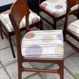 Set of 4 Vintage Teak Scandinavian Style Chairs