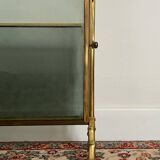 Maison Baguès Style Brass and Faux Bamboo Glass Magazine Rack, 1960s