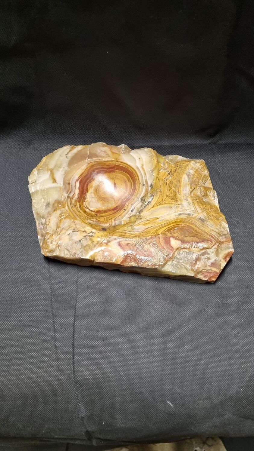Lot copper pitcher and marble ashtray
