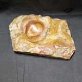 Lot copper pitcher and marble ashtray