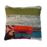 Vintage turkish kilim cushion cover, 40 x 40 cm
