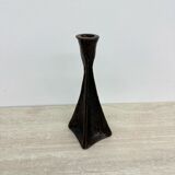 Brutalist bronze candle stick, 1970s