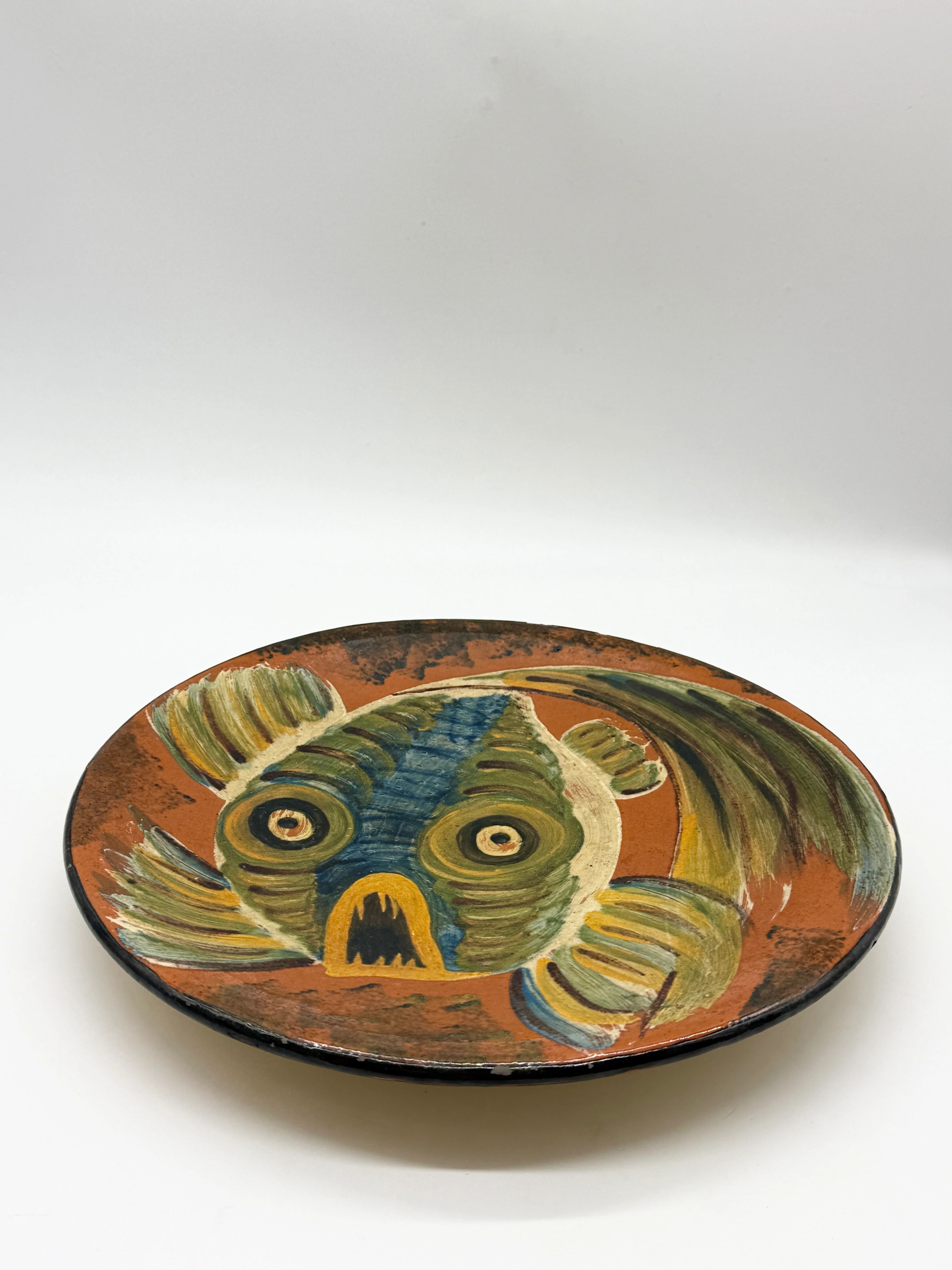 Large wall plate fish – Puigdemont, Catalonia, 1960s