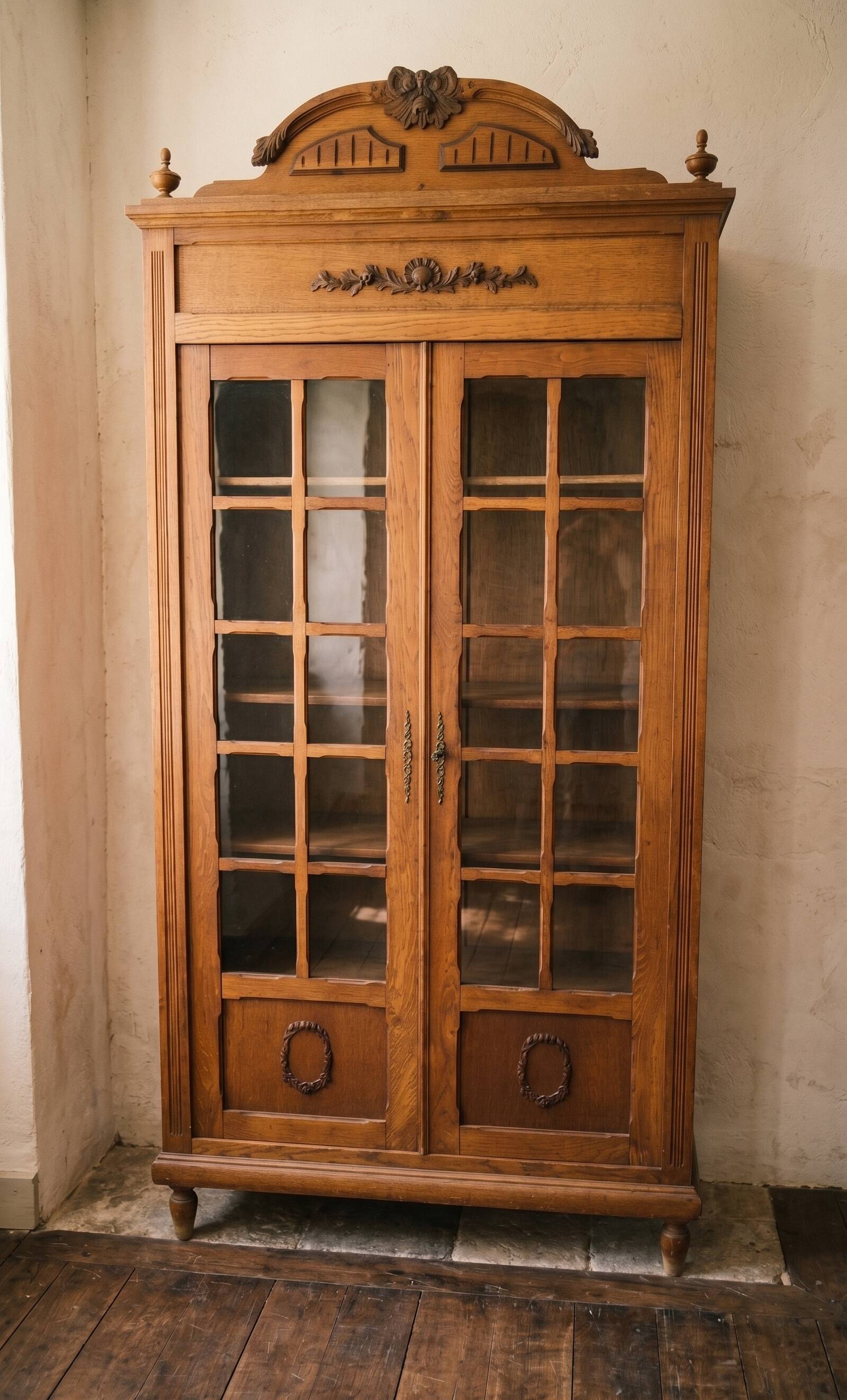 Antique glass cabinet