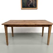 Table de ferme aux pieds fuseaux, L155 cm