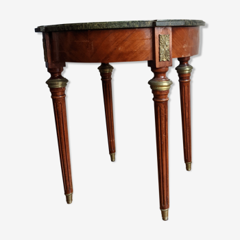 Mahogany and marble pedestal