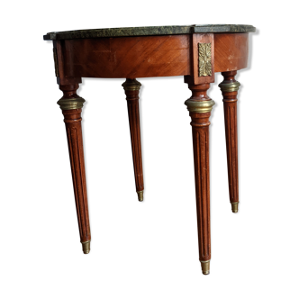 Mahogany and marble pedestal