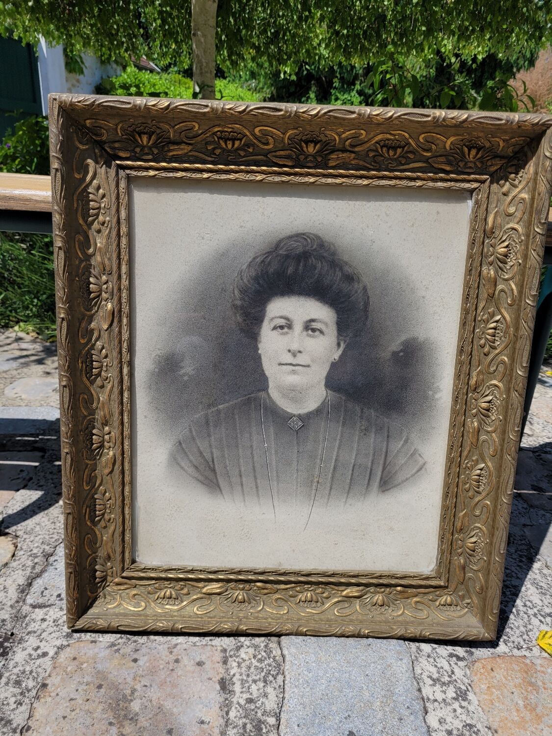 Framed woman portrait