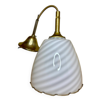 Murano Pendant Lamp White Glass And Caramel