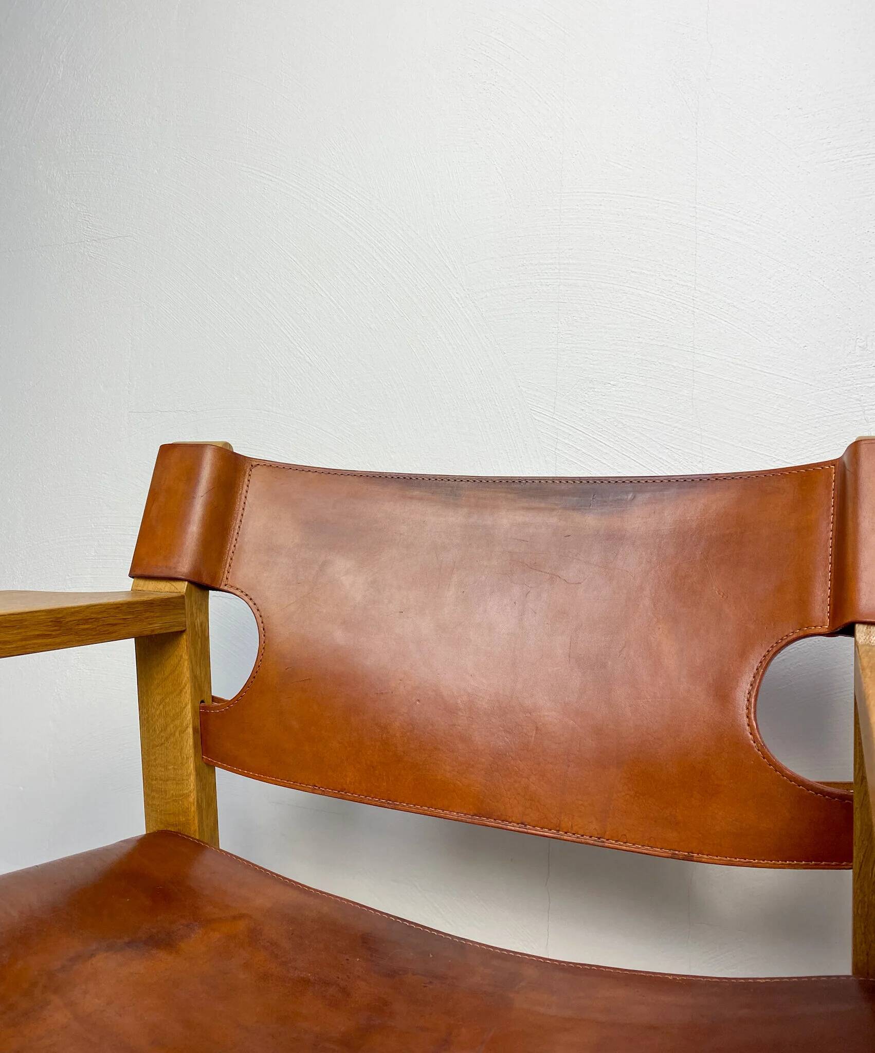 1950s Vintage Oak Spanish Chair by Børge Mogensen for Fredericia