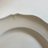 Set 10 plates with godrons in English iron earth 1950