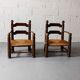 Paire de fauteuils en chêne, années 1940