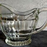 Art deco table pitcher in moulded glass 1940