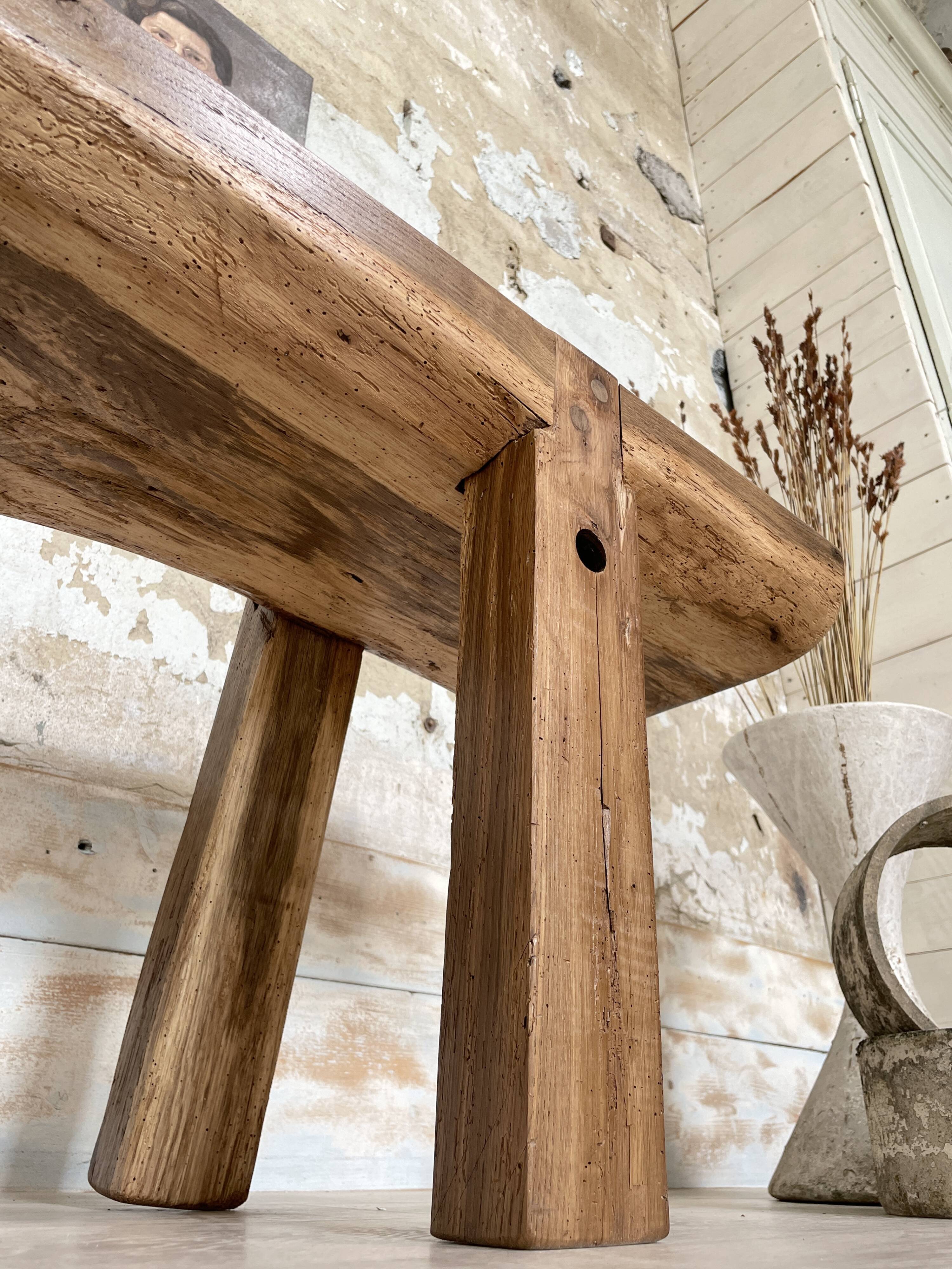 Primitive solid wood coffee table