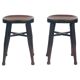 Set of 2 Antique Oak Stools by Gaskell and Chambers, UK, 1890s