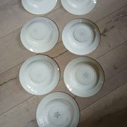 6 antique soup plates from Digoin and Sarreguemines