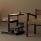 Illuminated side table in wrought iron, France, circa 1970.