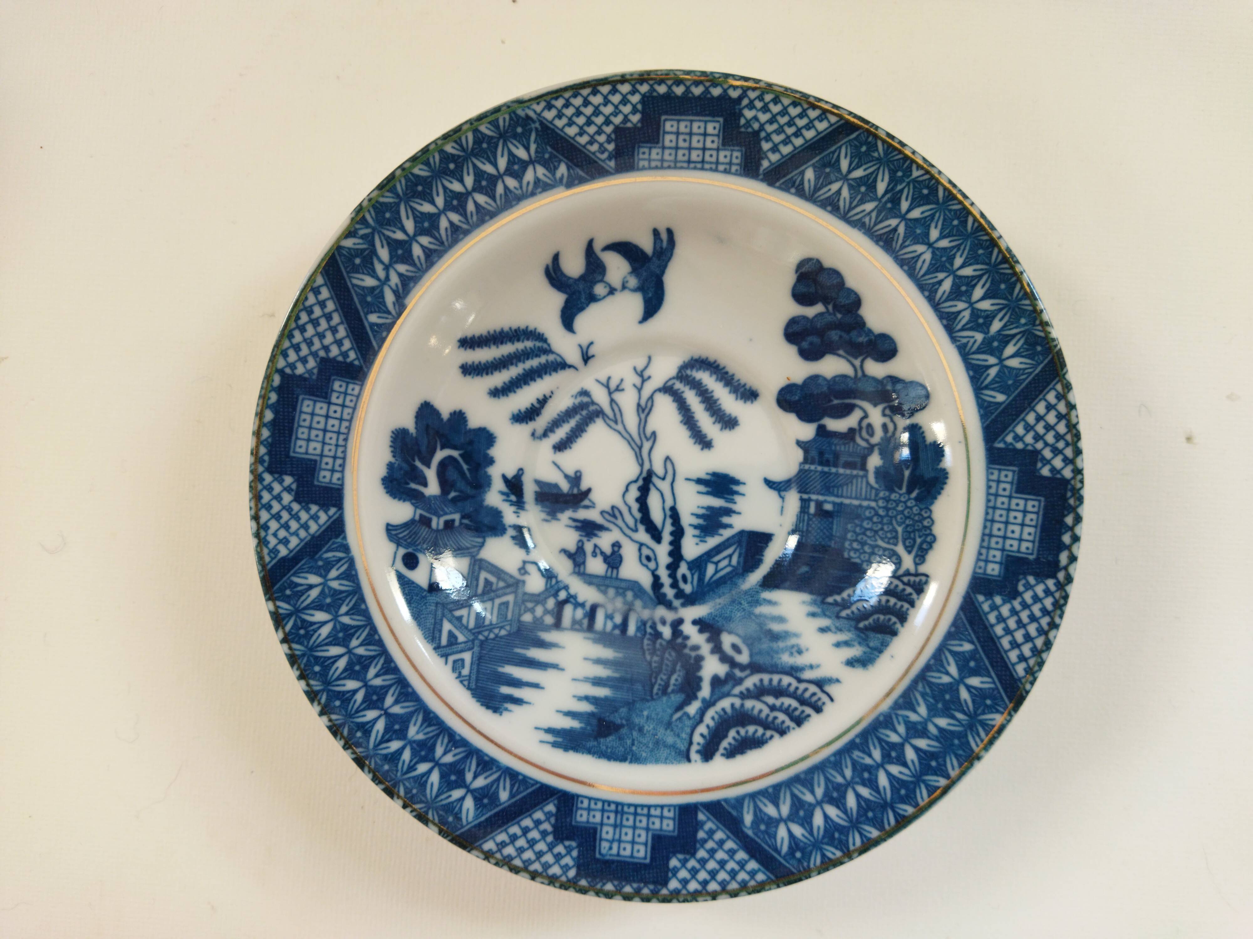 Blue Willow porcelain cup