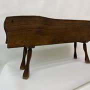 Brutalist solid wooden flower plante, 1970's