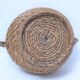 Vase in straw and plant fibers French folk art mid-twentieth century