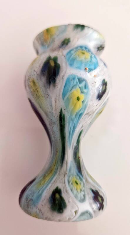 Small Murano glass vase – millefiori murrine – mid-20th century