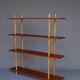 Dutch teak & birch shelving unit