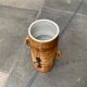 Brutalist mid-century studio pottery vase from La Poterie De La Colombe, 1960s.