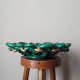 Vintage twisted artisan ceramic fruit bowl
