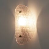 Paire d'appliques modernes en verre de Murano rose clair
