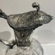 Glass and silver metal decanter around 1900