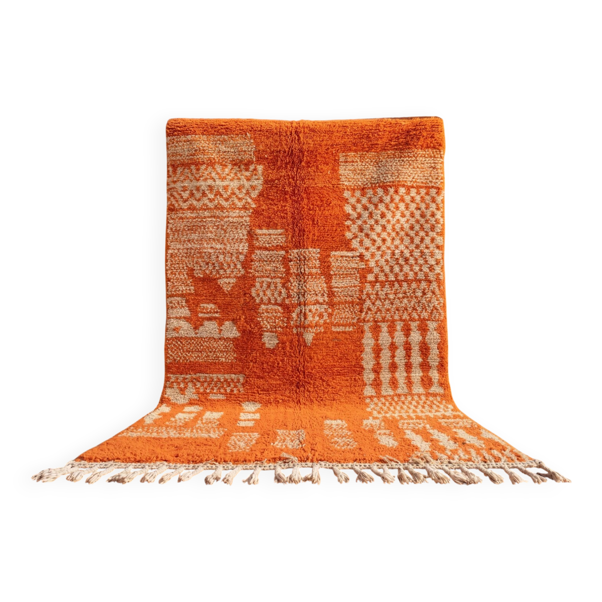 Luxury orange rug artisanal 200cm × 300cm
