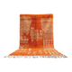 Luxury orange rug artisanal 200cm × 300cm