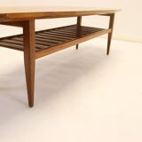Teak coffee table with magazine rack