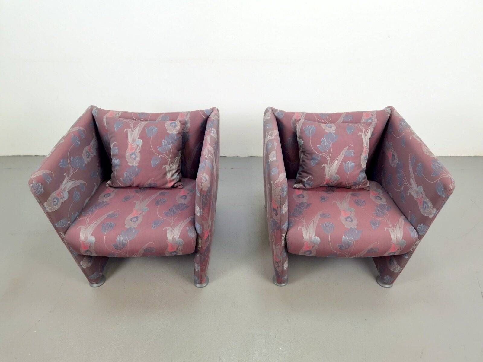 Vintage Postmodern Club Chairs, 1980, Set of 2