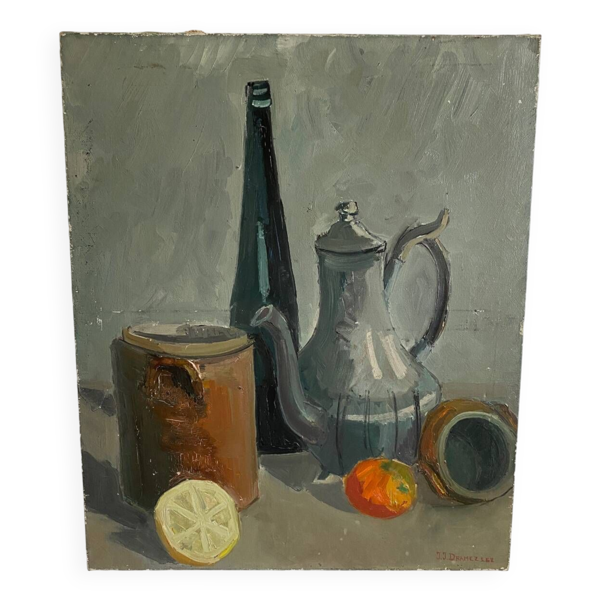 Large still life with lemon and orange 1962